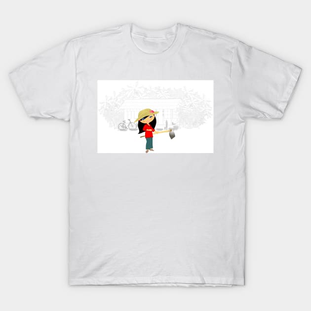 TropoGirl - Chinese country girl - Living in the country T-Shirt by Kartoon